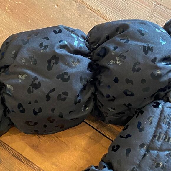 Pink Platinum Winter Puffer Coat Black Hooded Size 4 - Picture 4 of 14